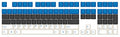 Varmilo Lake Blue / Black / White 108 Key Varmilo Profile Dye Sub PBT Keycap Set