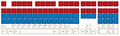 Varmilo Mr. Football Red / Blue / White 108 Key Varmilo Profile Dye Sub PBT Keycap Set
