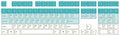 Varmilo Teal / White 108 Key Varmilo Profile Dye Sub PBT Keycap Set