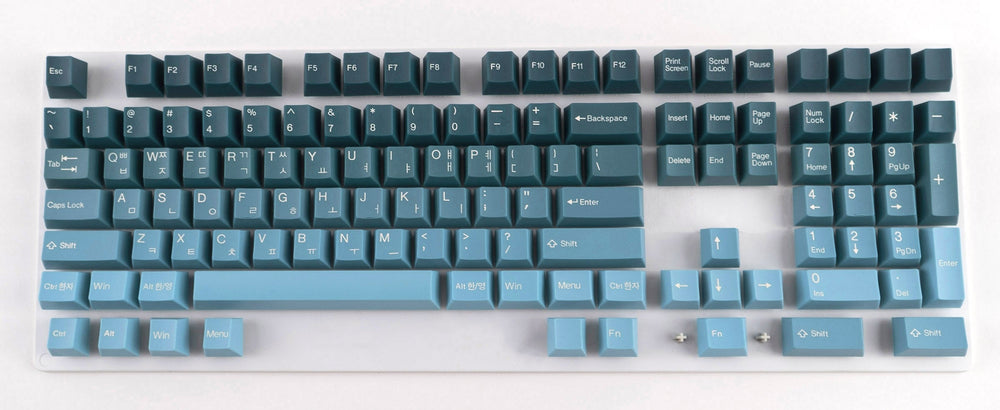 Tai-Hao Pine Green Gradient Hangul & English 117 Key Cubic Profile Double Shot ABS Keycap Set