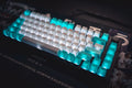 Tai-Hao Nata De Coco Blue / White 149 Key Cubic Profile Double Shot Keycap Set