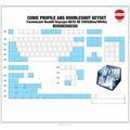 Tai-Hao Nata De Coco Blue / White 149 Key Cubic Profile Double Shot Keycap Set