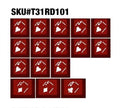Tai-Hao Red Playing Cards 16-Key Cubic Profile Double Shot ABS Translucent Keycap Set