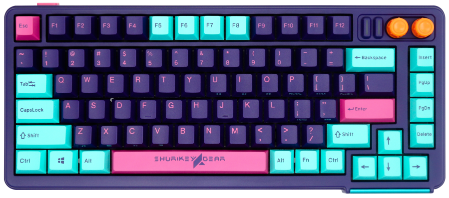 Shurikey Saizo 003 75% Bluetooth 5.0 White LED Double Shot ABS EC Mechanical Keyboard