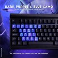 Tai-Hao Dark Purple & Blue Camo 23 Key OEM Profile TPR Rubberized Gaming Keycap Set