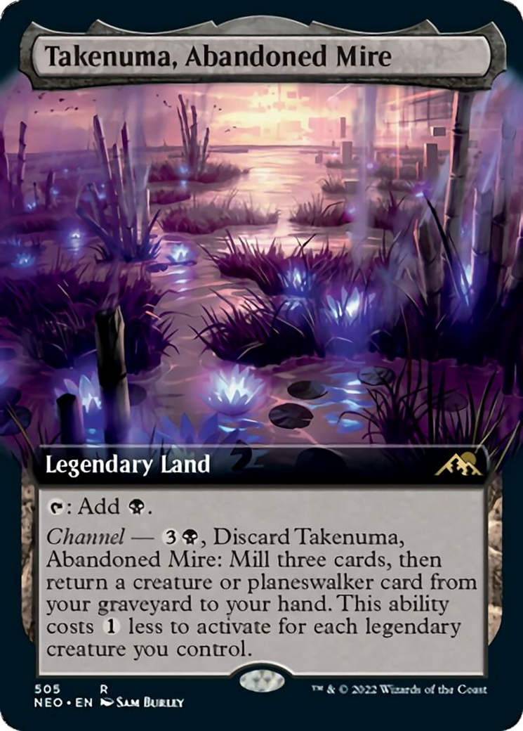Takenuma, Abandoned Mire (NEO-505) - Kamigawa: Neon Dynasty: (Extended Art) Foil