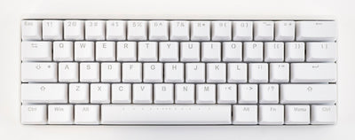 Vortex New POK3R White Aluminum 60% White LED Double Shot PBT Mechanical Keyboard