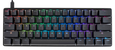 Vortex New POK3R Black Aluminum 60% RGB Double Shot PBT Mechanical Keyboard
