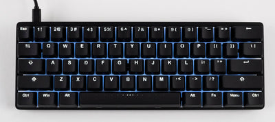 Vortex New POK3R Black Aluminum 60% White LED Double Shot PBT Mechanical Keyboard