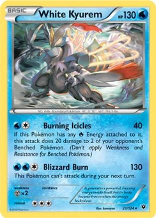 White Kyurem 21 124 Xy Fates Collide 21 Deck Exclusives