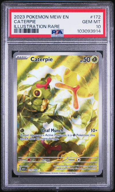 2023 POKEMON MEW EN-151 #172 CATERPIE ILLUSTRATION RARE