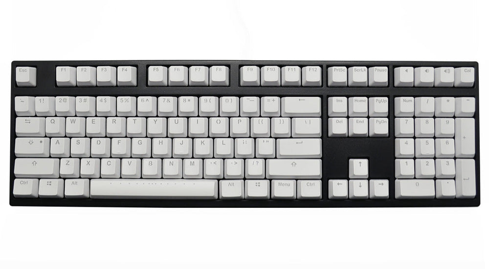 Vortex White Backlit 126 Key Double Shot PBT Keycap Set