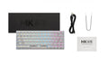 MK LowKey70 White Aluminum 75% Hotswap Bluetooth RGB Low Profile Mac Mechanical Keyboard