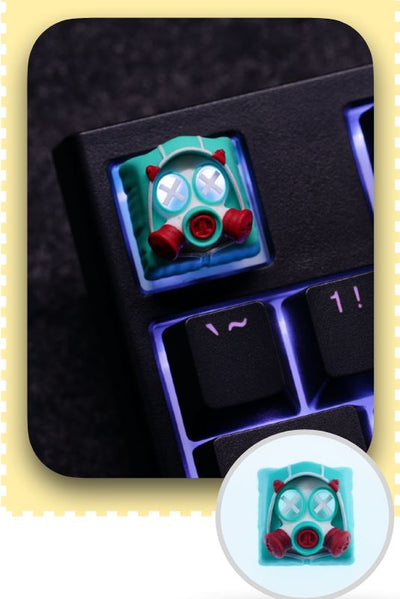 Hot Keys Project HKP Specter Crosseyes Backlit Seafoam Artisan Keycap
