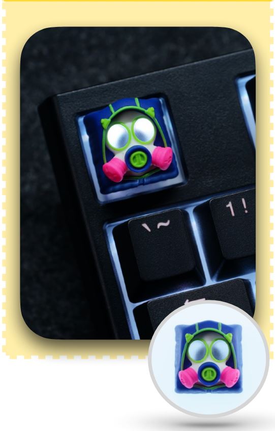 Hot Keys Project HKP Specter Backlit Indigo Artisan Keycap