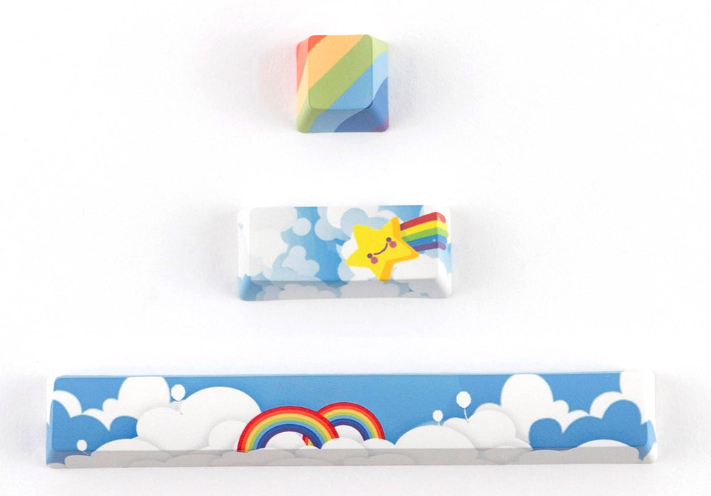 KBParadise Rainbow 3 Key OEM Profile Double Shot PBT Keycap Set