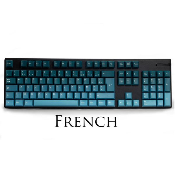 Tai-Hao Pine Green Gradient ISO French 141 Key Cubic Double Shot ABS Keycap Set