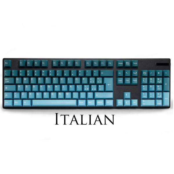 Tai-Hao Pine Green Gradient ISO Italian 141 Key Cubic Double Shot ABS Keycap Set