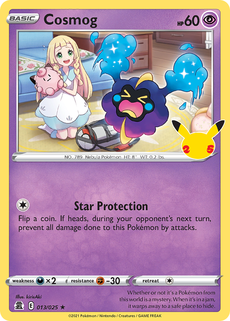 Cosmog 13 25 Celebrations Holofoil
