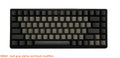 Gateron Dark Grey Blank 120 Key Gateron Profile PBT Keycap Set