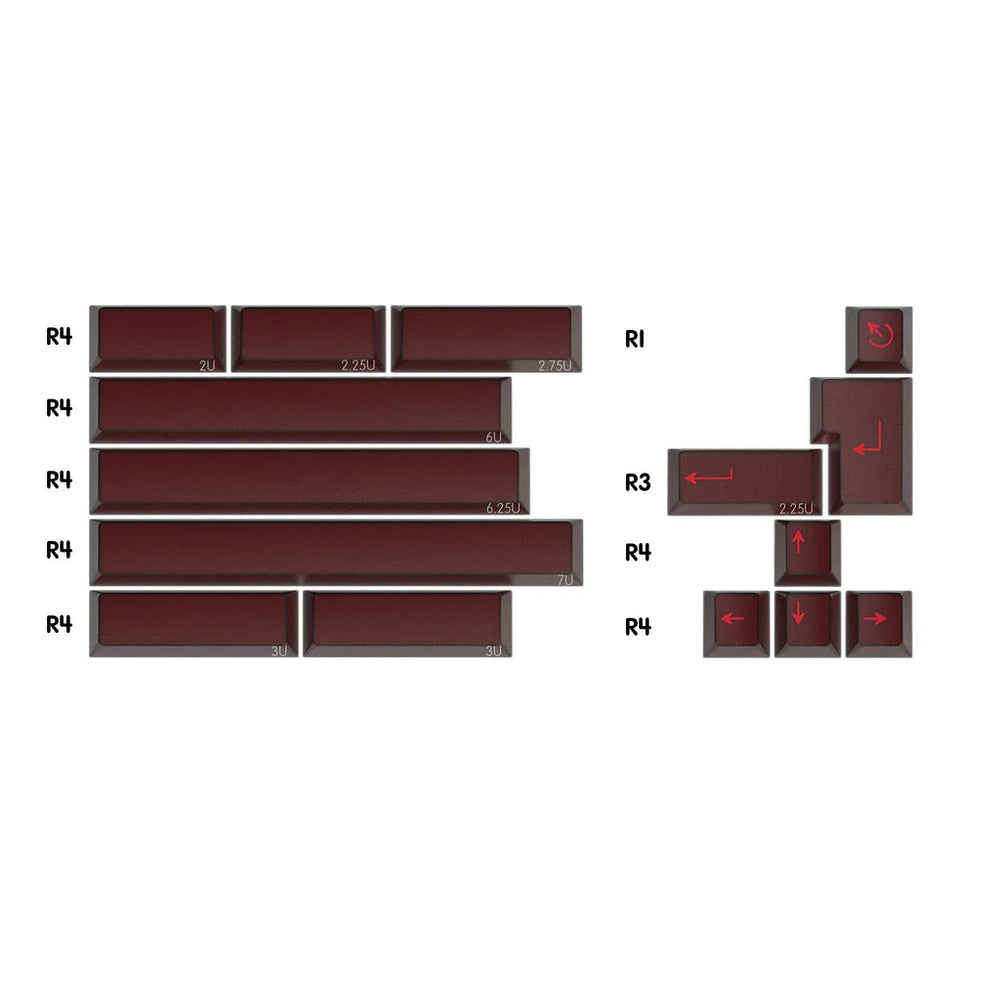 KBDFans PBTfans Neon Spacebar Kit 1 Translucent 15 Key Cherry Profile Double Shot ABS Add-on Keycap Set