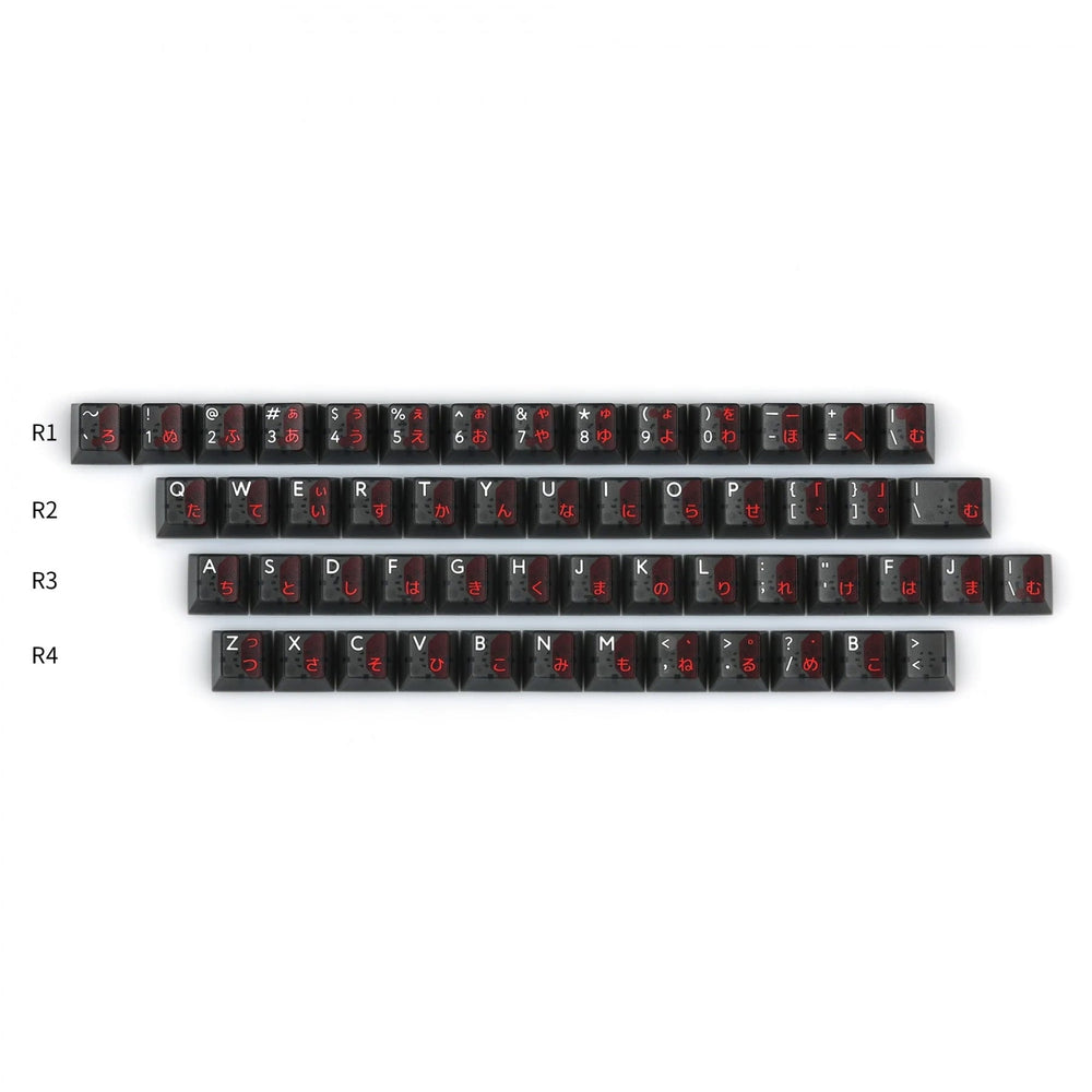 KBDFans PBTfans Neon Crosshair Alphas Translucent 53 Key Cherry Profile Triple Shot ABS Keycap Set