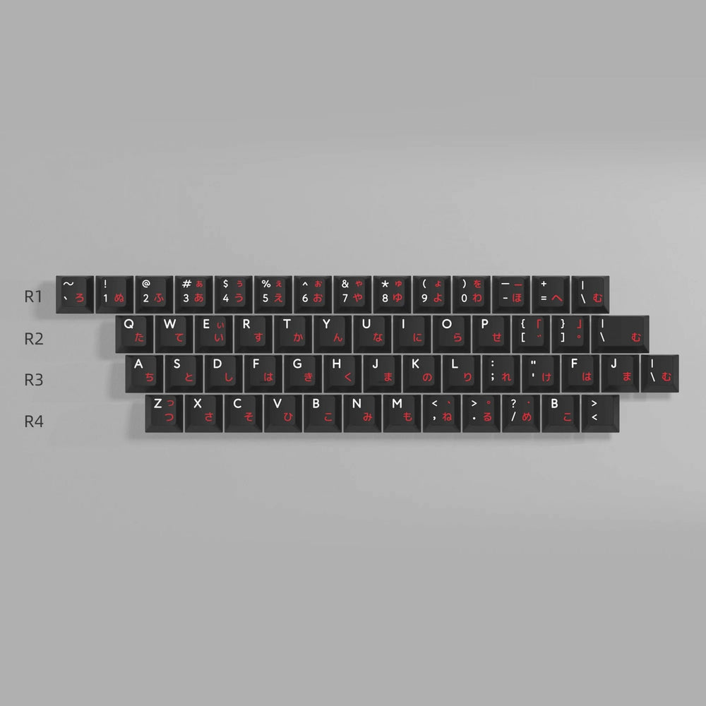 KBDFans PBTfans WOB Crosshair Alphas with Japanese Sub-legends 53 Key Cherry Profile Triple Shot ABS Translucent Keycap Set