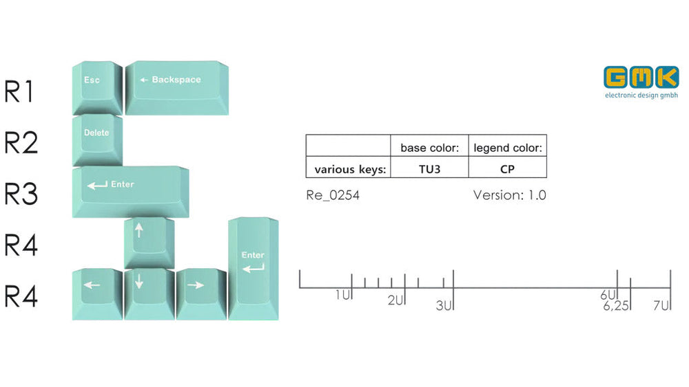 GMK Honeywell Honey & Co. Accent Kit 9 Key Cherry Profile Double Shot ABS Add-On Keycap Set