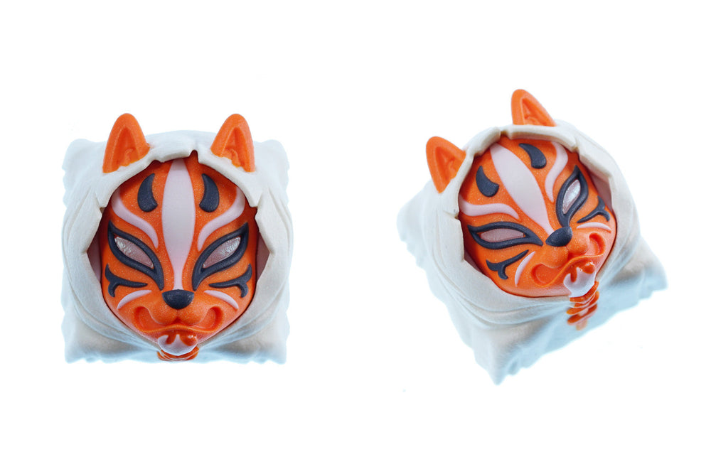Hot Keys Project HKP Kitsune White Orange Artisan Keycap