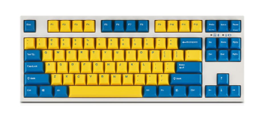 Leopold FC750RBT Yellow/Blue White Case PD TKL Bluetooth Mechanical Keyboard