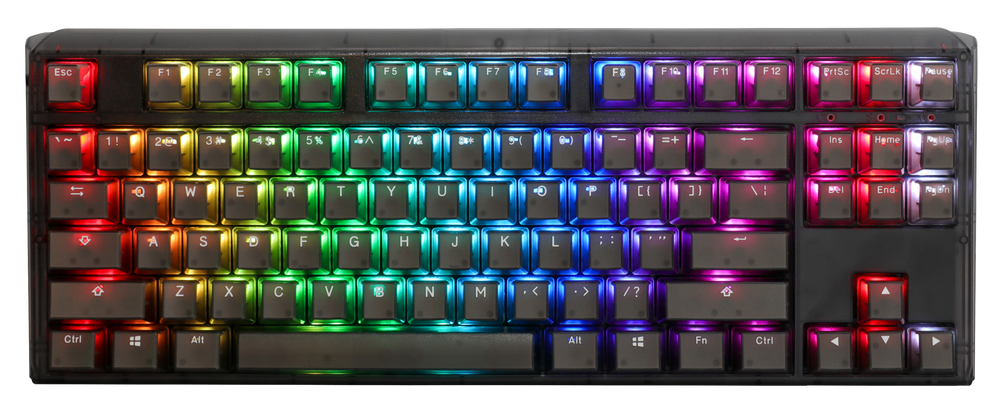 Ducky One 3 TKL Aura Clear Black Hotswap RGB Double Shot ABS Mechanical Keyboard