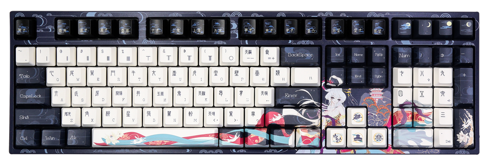 Varmilo VPM108 Chang'e Full Size White LED Dye Sub PBT EC Mechanical Keyboard