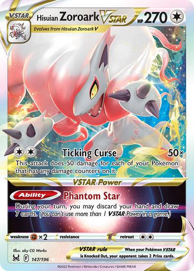 Hisuian Zoroark Vstar 147 196 Lost Origin Holofoil