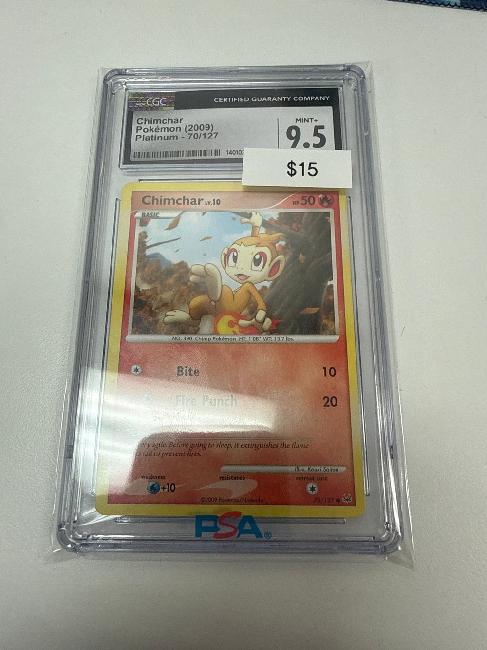 Pokemon Chimchar Non-Holo #70/127 CGC 9.5
