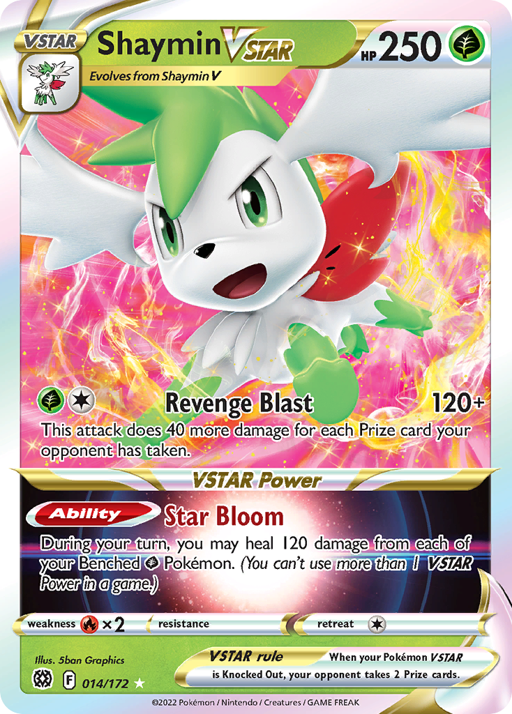 Shaymin Vstar 14 172 Brilliant Stars Holofoil