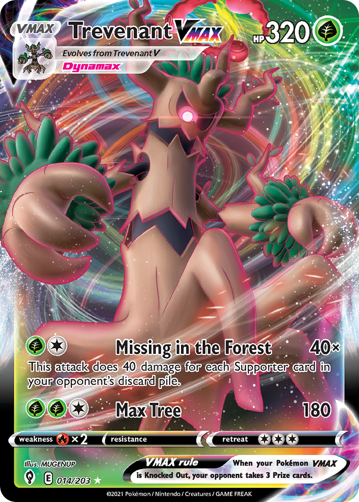 Trevenant Vmax 14 203 Evolving Skies Holofoil