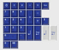KBDFans PBTfans Klein Blue Numpad Kit Translucent 27 Key Cherry Profile Double Shot ABS Add-on Keycap Set