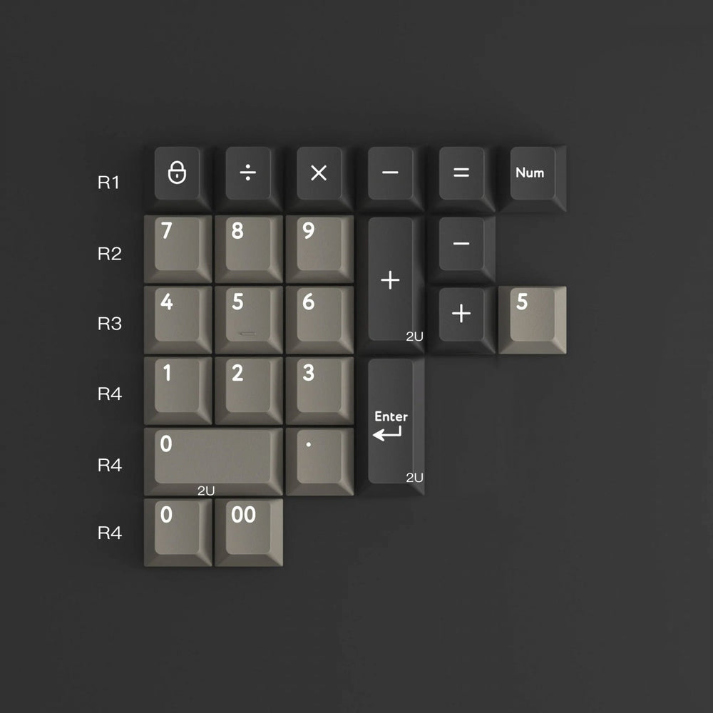 KBDFans PBTfans Dolch Numpad Kit 24 Key Cherry Profile Double Shot PBT Add-on Keycap Set