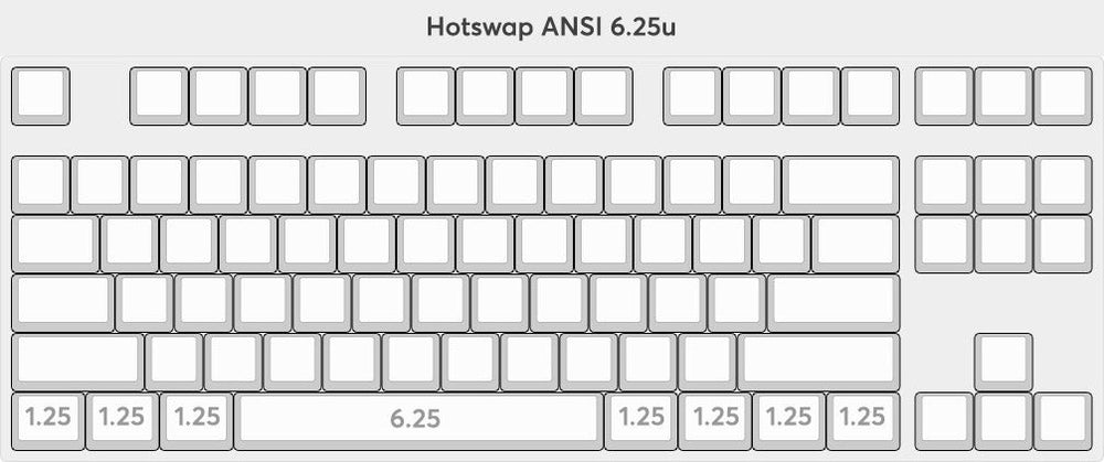 Vortex Model M SSK ANSI WK 6.25u Spacebar Hotswap PCB