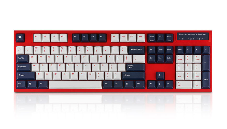 Leopold FC900RBT White Blue Star Bluetooth PD Double Shot PBT Mechanical Keyboard