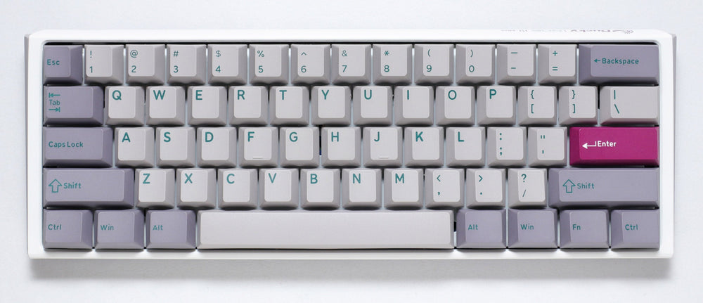 Ducky One 3 Mini Mist Grey 60% Hotswap RGB Double Shot PBT Mechanical Keyboard