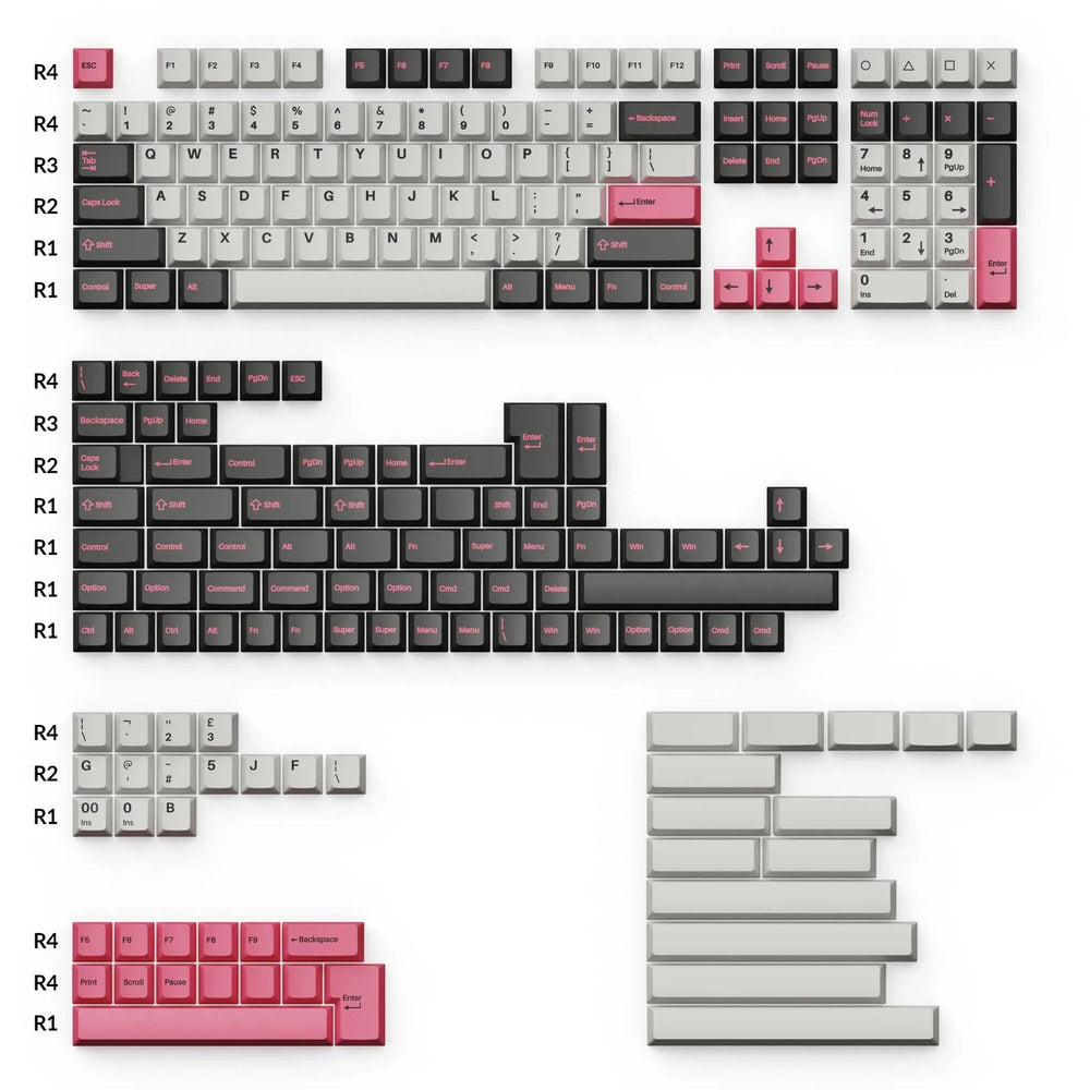 Keychron Dolch Pink 219 Key Cherry Profile Double Shot PBT Keycap Set