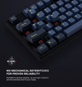 Mistel X8BT V2 Glaze Blue Hotswap Bluetooth Double Shot PBT Mechanical Keyboard