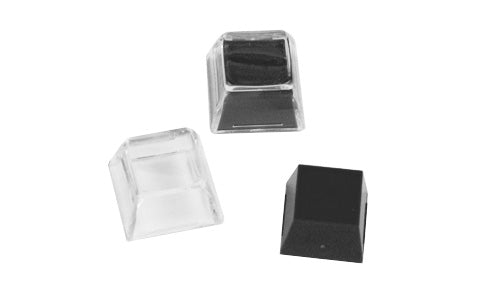 MK 1x1 SA Row 3 Relegendable Black with Clear Top (Set of 10)