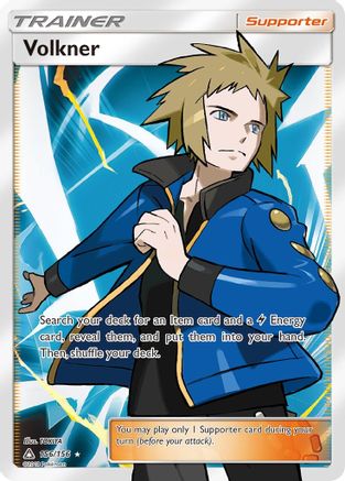 Volkner (Full Art) (156/156) - SM  Ultra Prism Holofoil