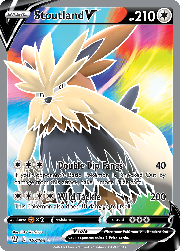 Stoutland V 157 163 Battle Styles Holofoil