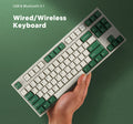 Leopold FC750RBT White/Green PD TKL Bluetooth Double Shot PBT Mechanical Keyboard