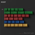 KBDFans PBTFans Retro Dark Lights RGBY Kit 31 Key Cherry Profile Double Shot PBT Add-on Keycap Set