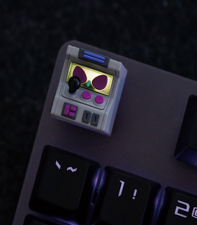 Hot Keys Project HKP Error Smart Grey Purple Artisan Keycap