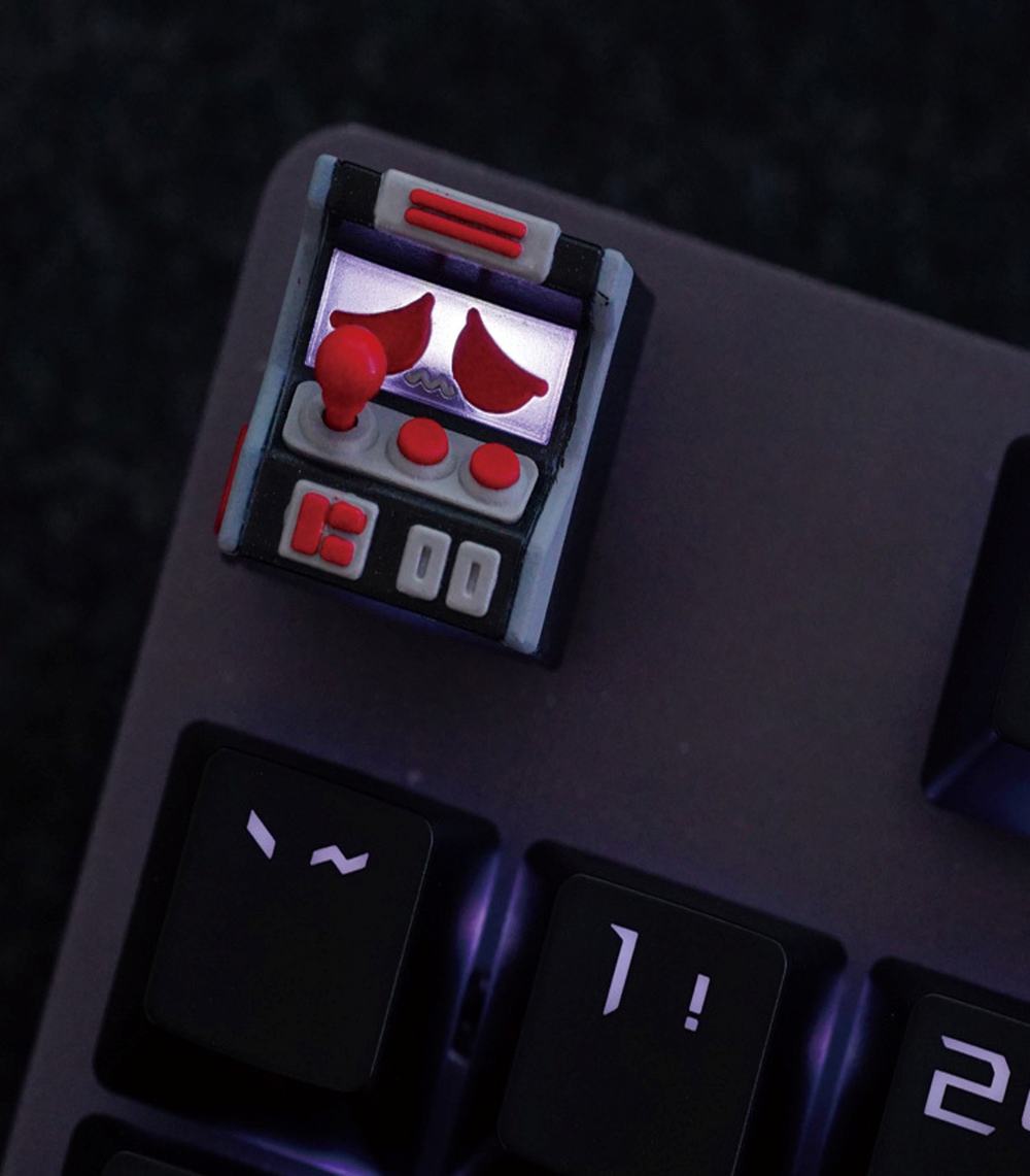 Hot Keys Project HKP Error Sad Black Grey Red Artisan Keycap
